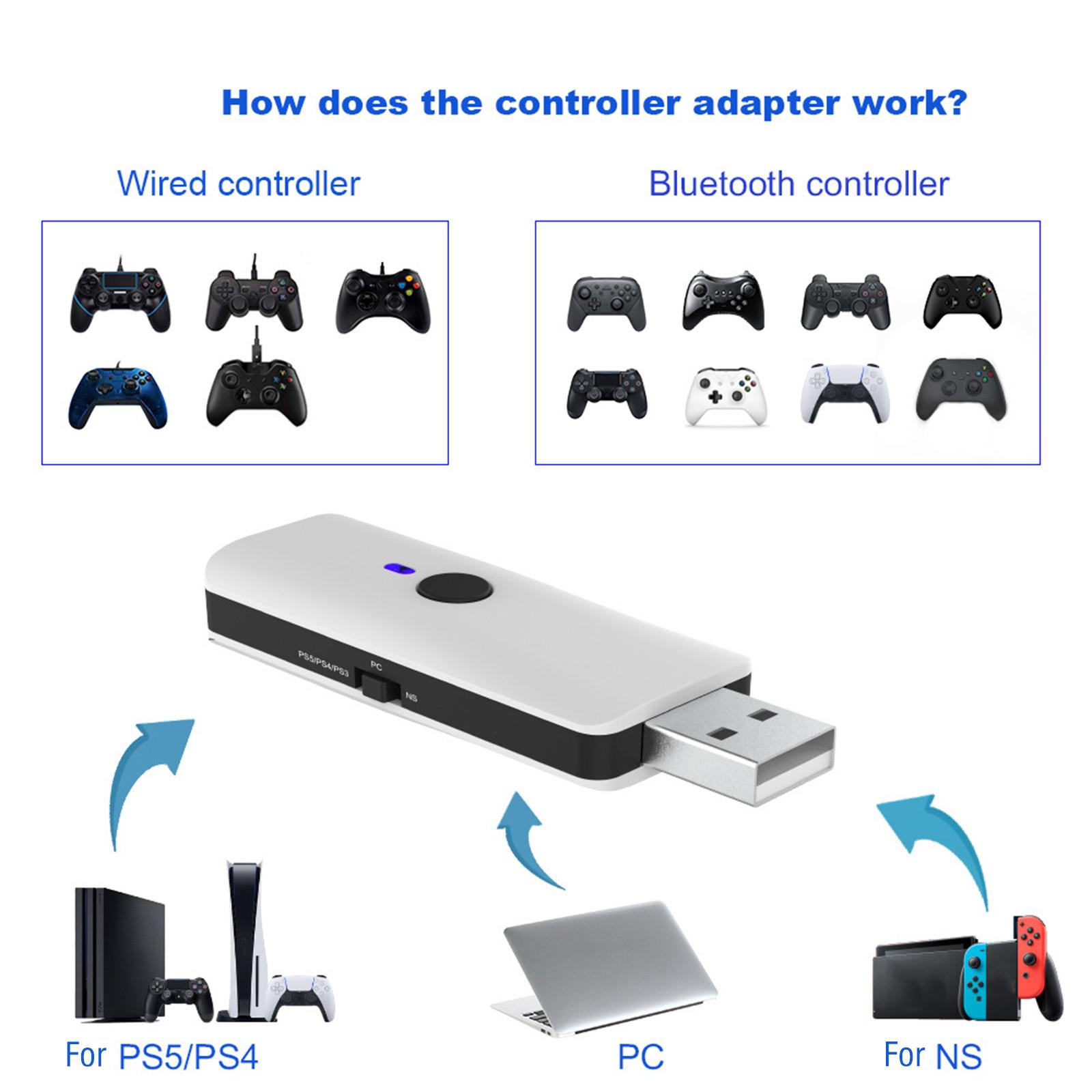 (SU)Адаптер проводного и беспроводного контроллера Bluetooth для хоста PS5/PS4/switch/PC/P3
(SU)Адаптер проводного и беспроводного контроллера Bluetooth для хоста PS5/PS4/switch/PC/P3