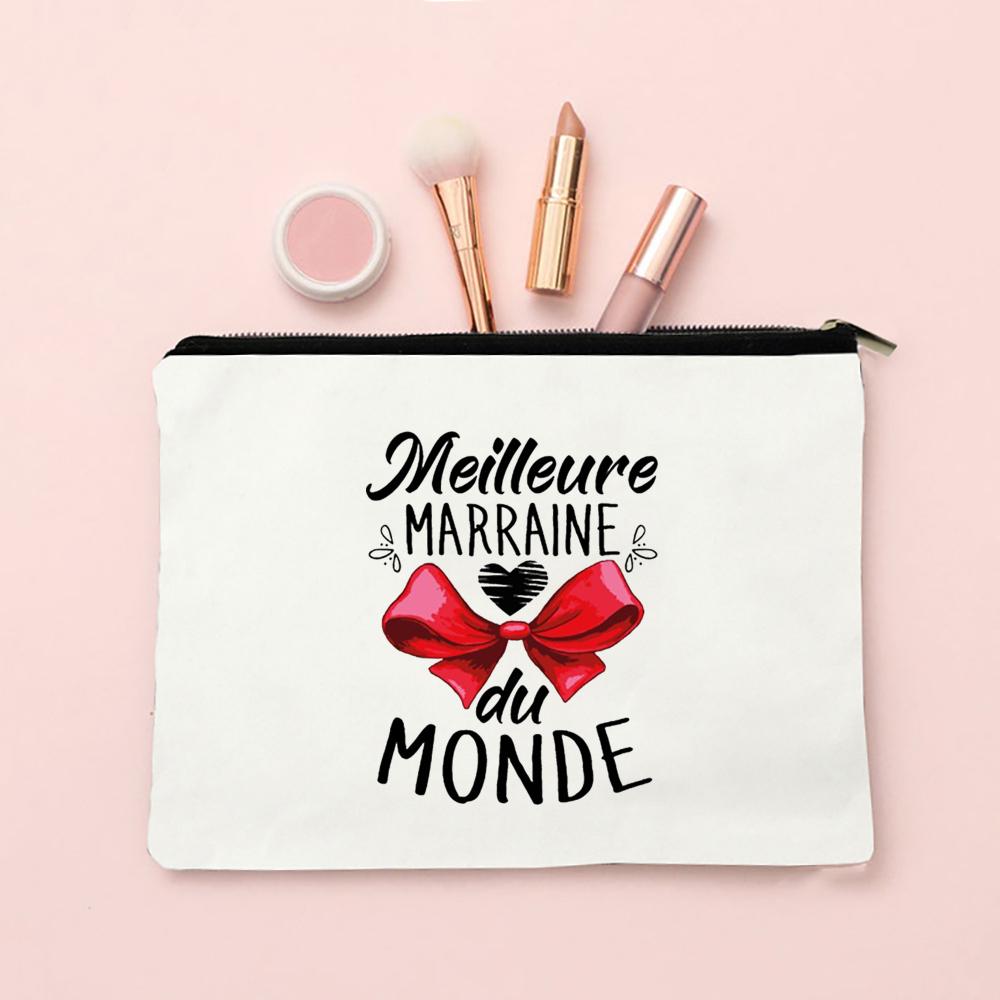 Best Godmother French Print Makeup Bags Travel Toiletries Organizer Female Wash Storage Pouch Women Cosmetic Case Marraine Gifts
Best Godmother French Print Makeup Bags Travel Toiletries Organizer Female Wash Storage Pouch Women Cosmetic Case Marraine Gifts