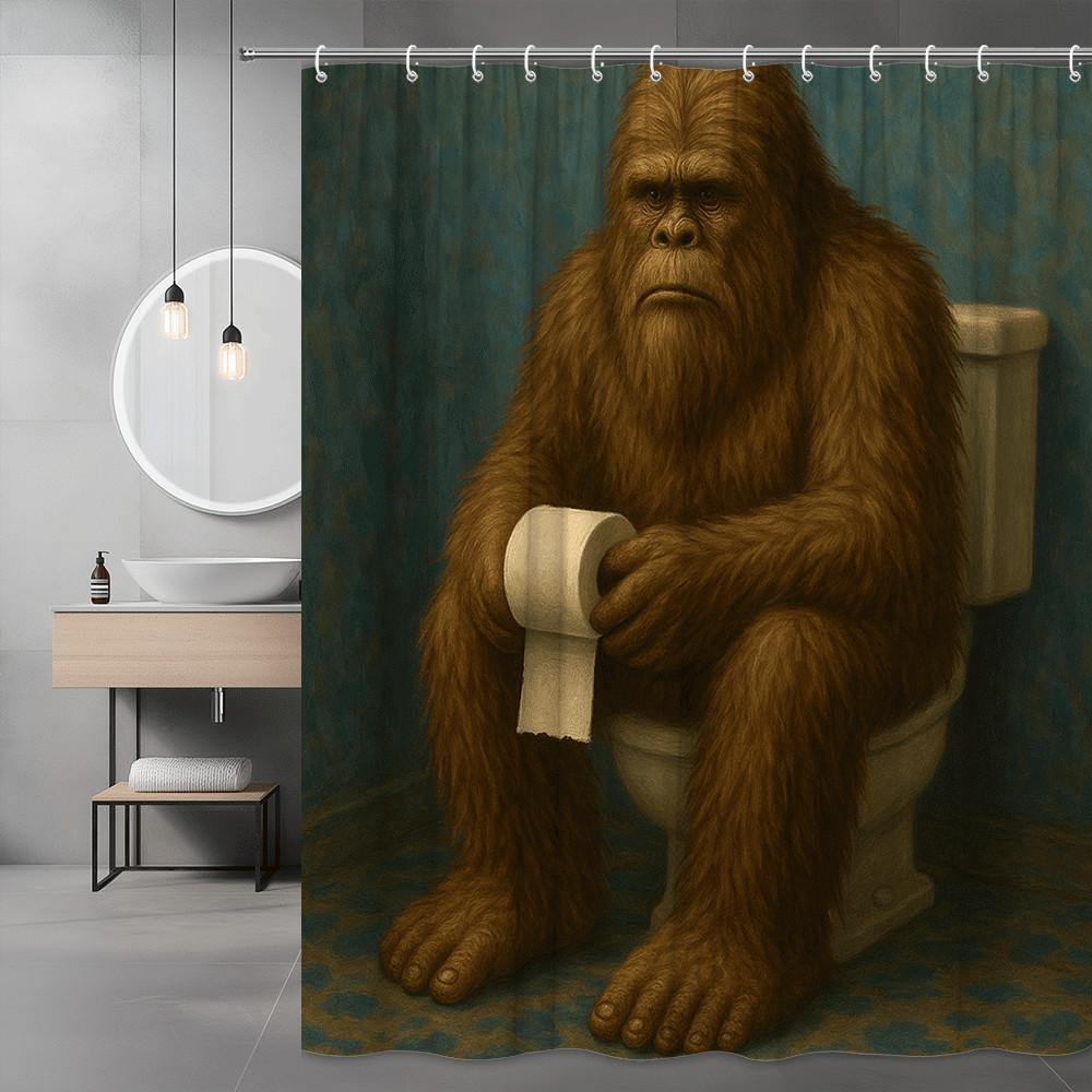 Nny Bigfoot Shower Curtain Realistic Sasquatch Holding Toilet Paper Humor Design Waterproof Easy To Install Elevate Your Space W60H190(CM)-1 Pcs
Nny Bigfoot Shower Curtain Realistic Sasquatch Holding Toilet Paper Humor Design Waterproof Easy To Install Elevate Your Space W60H190(CM)-1 Pcs