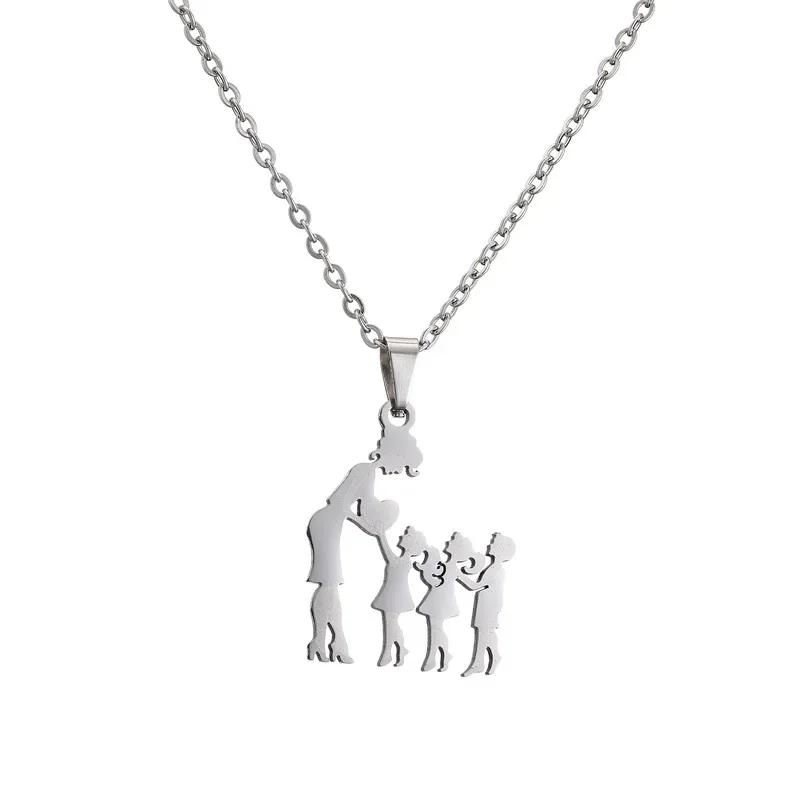 Mom Daughter Family Necklace Stainless Steel Chain Children Kid Copper Color Pendant Necklaces Zircon Women Mother s Day Gift
Mom Daughter Family Necklace Stainless Steel Chain Children Kid Copper Color Pendant Necklaces Zircon Women Mother s Day Gift