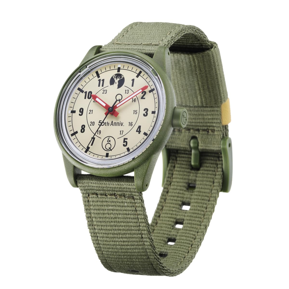 CAPTAIN STAG Anniversary Limited Watch Smile Solar x CAPTAIN STAG 50th Watch Green 36mm (50th Edition) Q&Q U-1440
CAPTAIN STAG Anniversary Limited Watch Smile Solar x CAPTAIN STAG 50th Watch Green 36mm (50th Edition) Q&Q U-1440