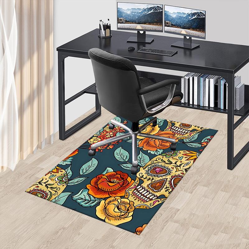 1pc Day of the Dead Sugar Skull and Floral Office Chair Mat - Festival Gift, Non-Slip Carpet for Home Decor, Suitable for All Seasons.P002 60cm by 90cm
1pc Day of the Dead Sugar Skull and Floral Office Chair Mat - Festival Gift, Non-Slip Carpet for Home Decor, Suitable for All Seasons.P002 60cm by 90cm