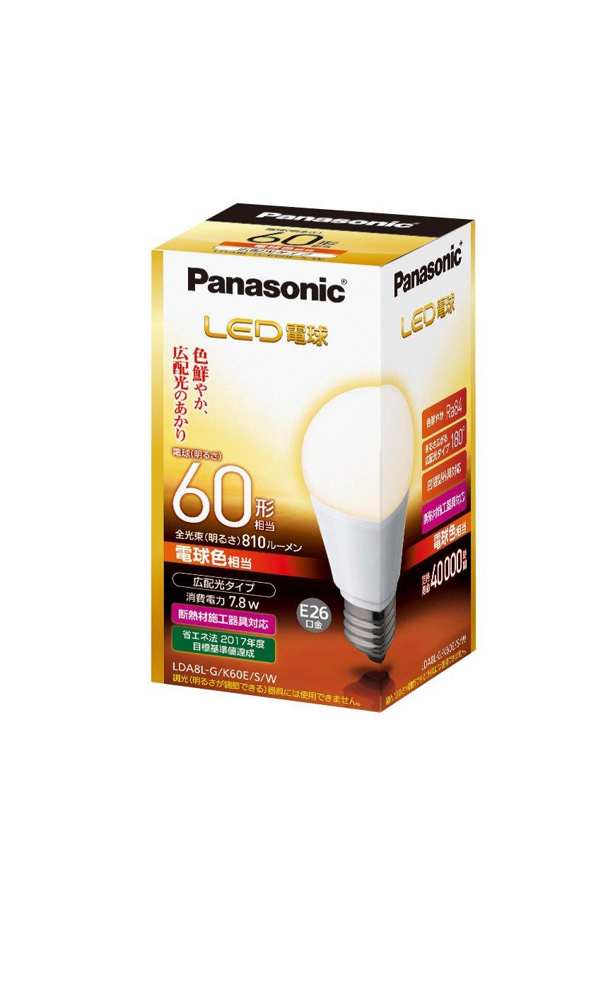 Panasonic LED bulb, base diameter 26mm, equivalent to 60W bulb, bulb color equivalent (7.8W), general bulbwide light distribution type, compatible
Panasonic LED bulb, base diameter 26mm, equivalent to 60W bulb, bulb color equivalent (7.8W), general bulbwide light distribution type, compatible