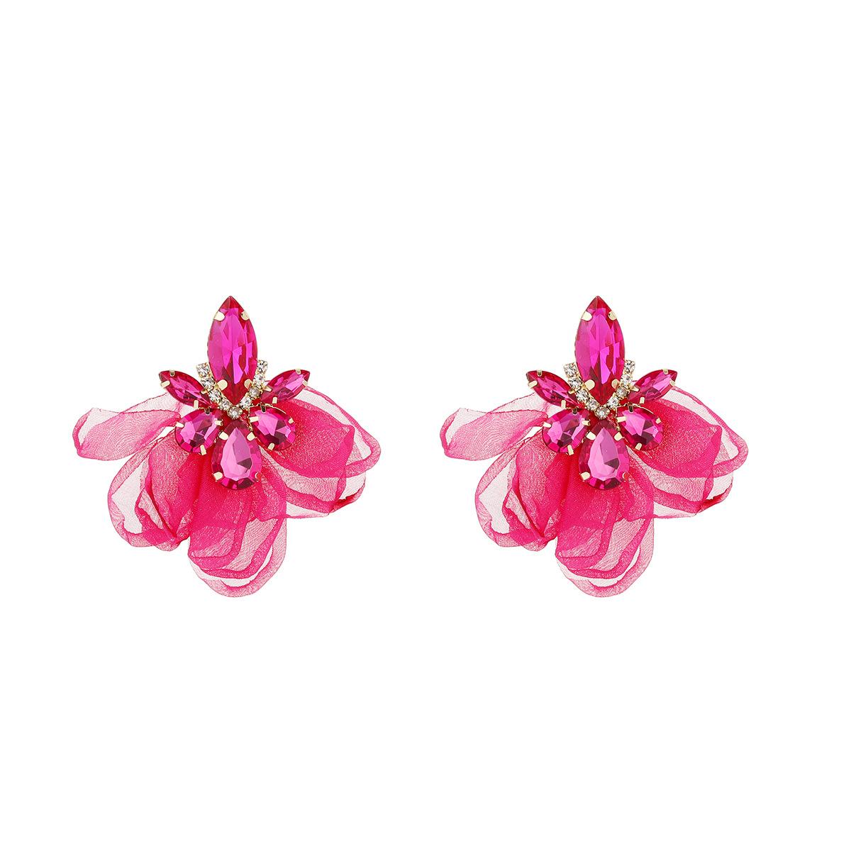 Artistic retro bohemian lace rhinestone earrings, stylish fan-shaped crystal flower earrings
Artistic retro bohemian lace rhinestone earrings, stylish fan-shaped crystal flower earrings