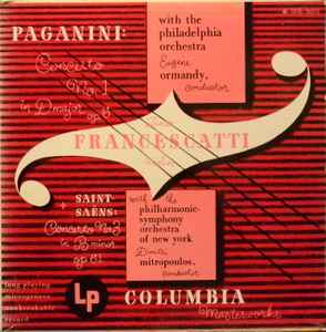 LP Record ZINO FRANCESCATTI PHILADELPHIA ORC Paganini Concerto No.1 In D Major WL5037 COLUMBIA 1953 Japan Classical Used
LP Record ZINO FRANCESCATTI PHILADELPHIA ORC Paganini Concerto No.1 In D Major WL5037 COLUMBIA 1953 Japan Classical Used