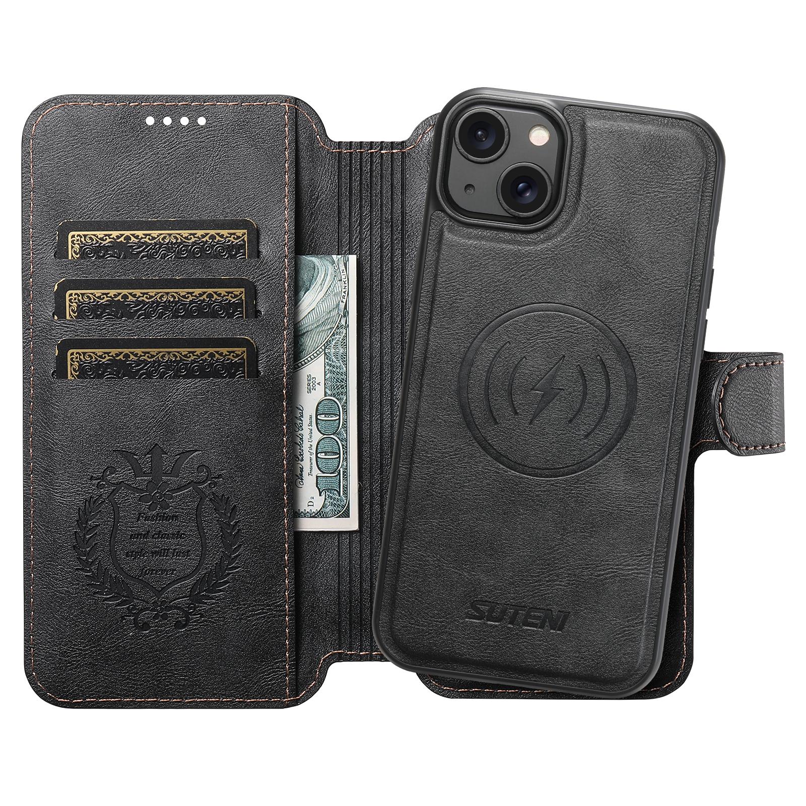 SUTENI Q-05 For iPhone 14/13 Wallet Case 2 in 1 Detachable Leather Flip Phone Cover with Stand Blue
SUTENI Q-05 For iPhone 14/13 Wallet Case 2 in 1 Detachable Leather Flip Phone Cover with Stand Blue