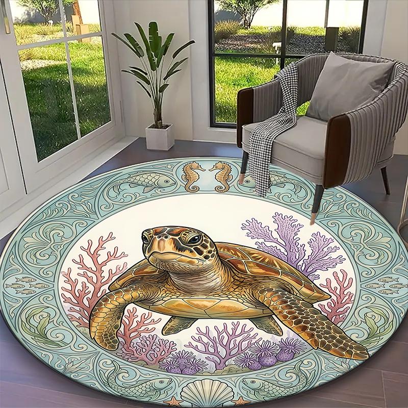 1pc Ancient Sea Turtles Rug, Comfortable Printed Home Round Carpet, Cozy Office Chair Rug Diameter 60cm
1pc Ancient Sea Turtles Rug, Comfortable Printed Home Round Carpet, Cozy Office Chair Rug Diameter 60cm