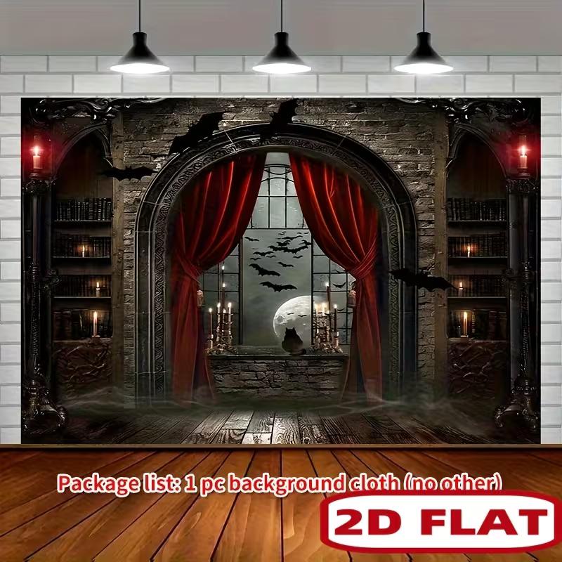 2D Gothic Vampire Castle Backdrop Red Curtain Bat Moon Halloween Wall Decor 47.2x31.5inch/120*80cm
2D Gothic Vampire Castle Backdrop Red Curtain Bat Moon Halloween Wall Decor 47.2x31.5inch/120*80cm