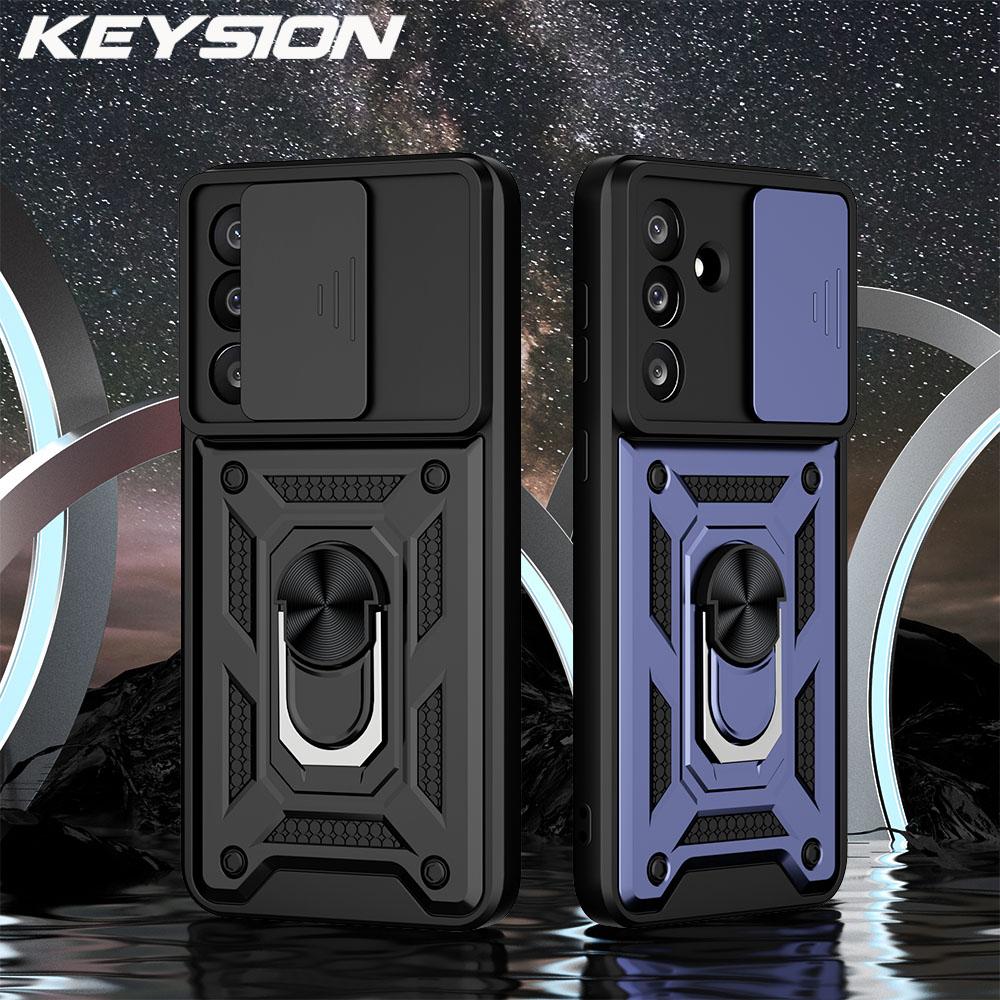 KEYSION Противоударный чехол для Samsung M56 5G Силикон+ПК Сдвижная защита камеры Кольцо-подставка Задняя крышка для телефона Galaxy F56 5G for Samsung M56 5G чёрный
KEYSION Противоударный чехол для Samsung M56 5G Силикон+ПК Сдвижная защита камеры Кольцо-подставка Задняя крышка для телефона Galaxy F56 5G for Samsung M56 5G чёрный