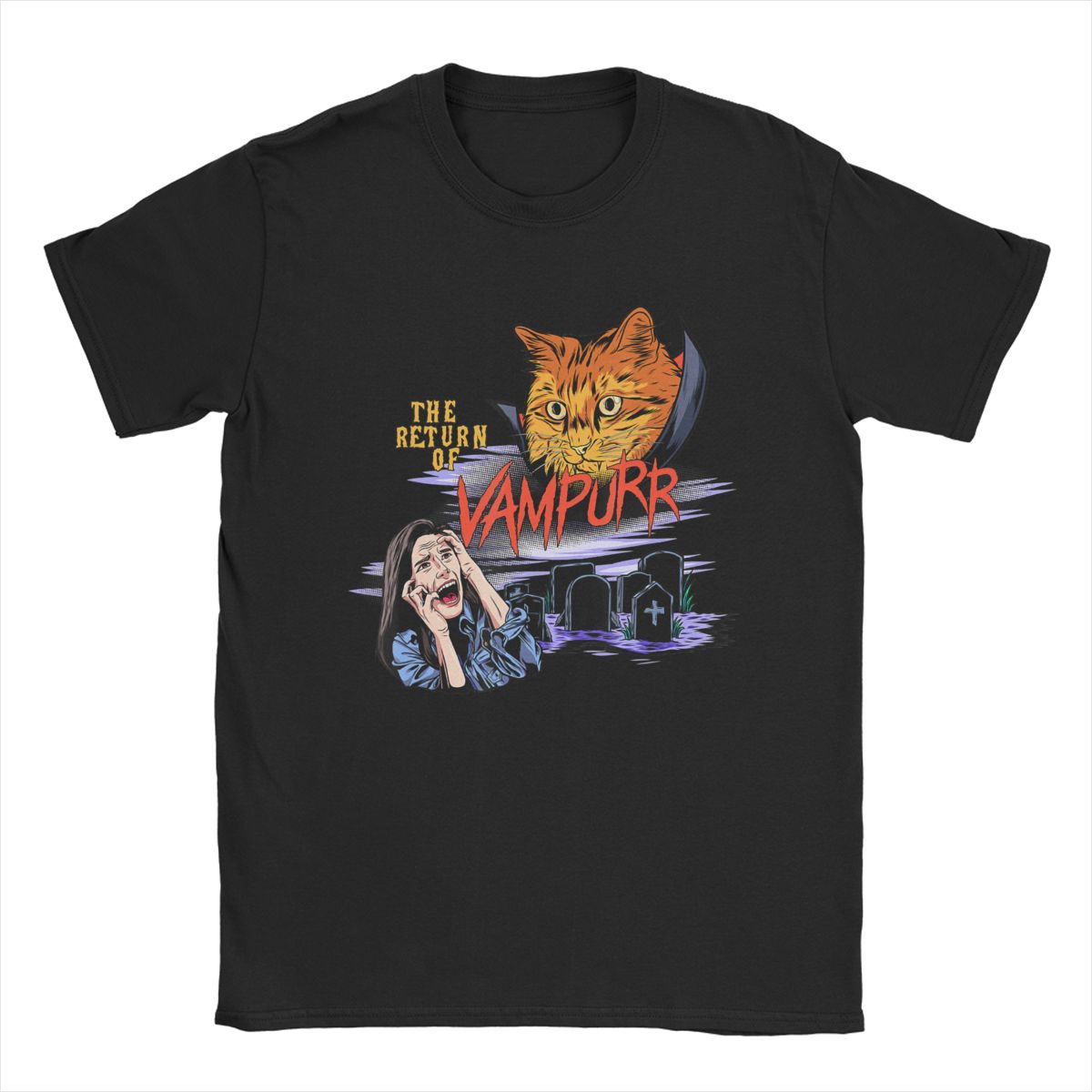 The Return Of Vampurr T-Shirt Men O Neck Pure Cotton T Shirts Vampire Cat Vs Cucumber Short Sleeve Tee Streetwear Unisex Tops S
The Return Of Vampurr T-Shirt Men O Neck Pure Cotton T Shirts Vampire Cat Vs Cucumber Short Sleeve Tee Streetwear Unisex Tops S