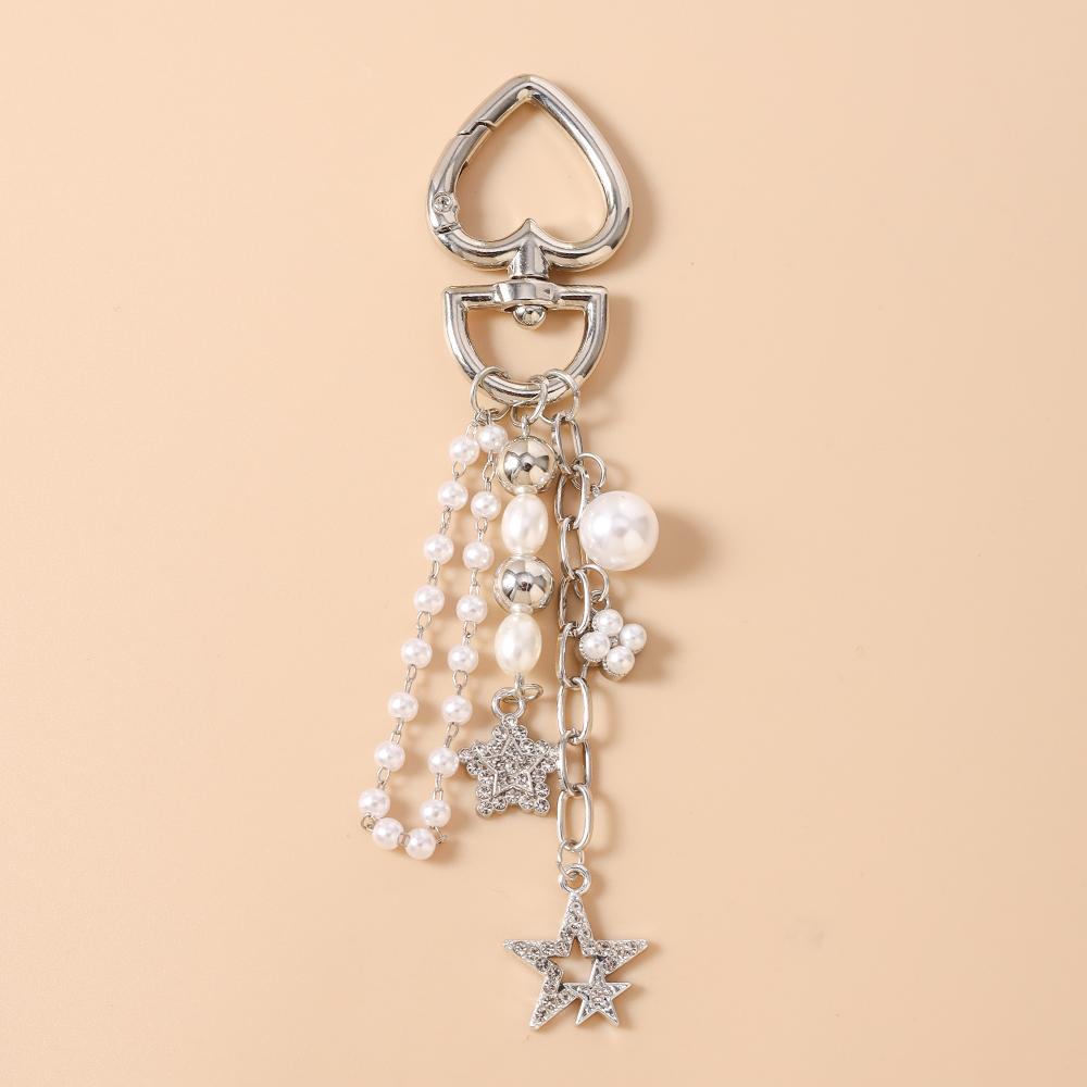 Chic Rhinestones Star Keychain Pearl Beaded Key Ring Pendants for Women Girls Handbag Decor DIY Handmade Key Chain Jewelry Gift
Chic Rhinestones Star Keychain Pearl Beaded Key Ring Pendants for Women Girls Handbag Decor DIY Handmade Key Chain Jewelry Gift