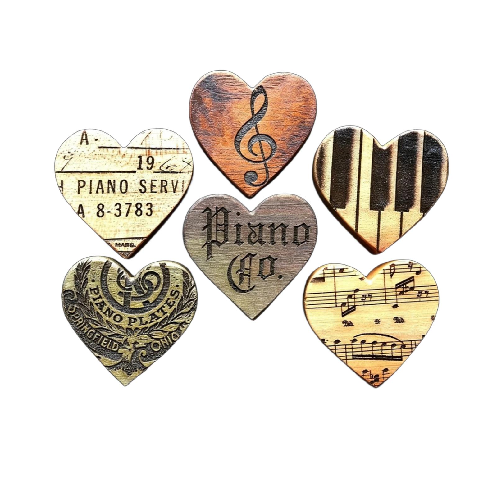 Wooden Heart Shaped Acrylic Ornaments Piano Pattern Music Note Design Decorative Pieces for Home Office Display Set of Six One Size
Wooden Heart Shaped Acrylic Ornaments Piano Pattern Music Note Design Decorative Pieces for Home Office Display Set of Six One Size