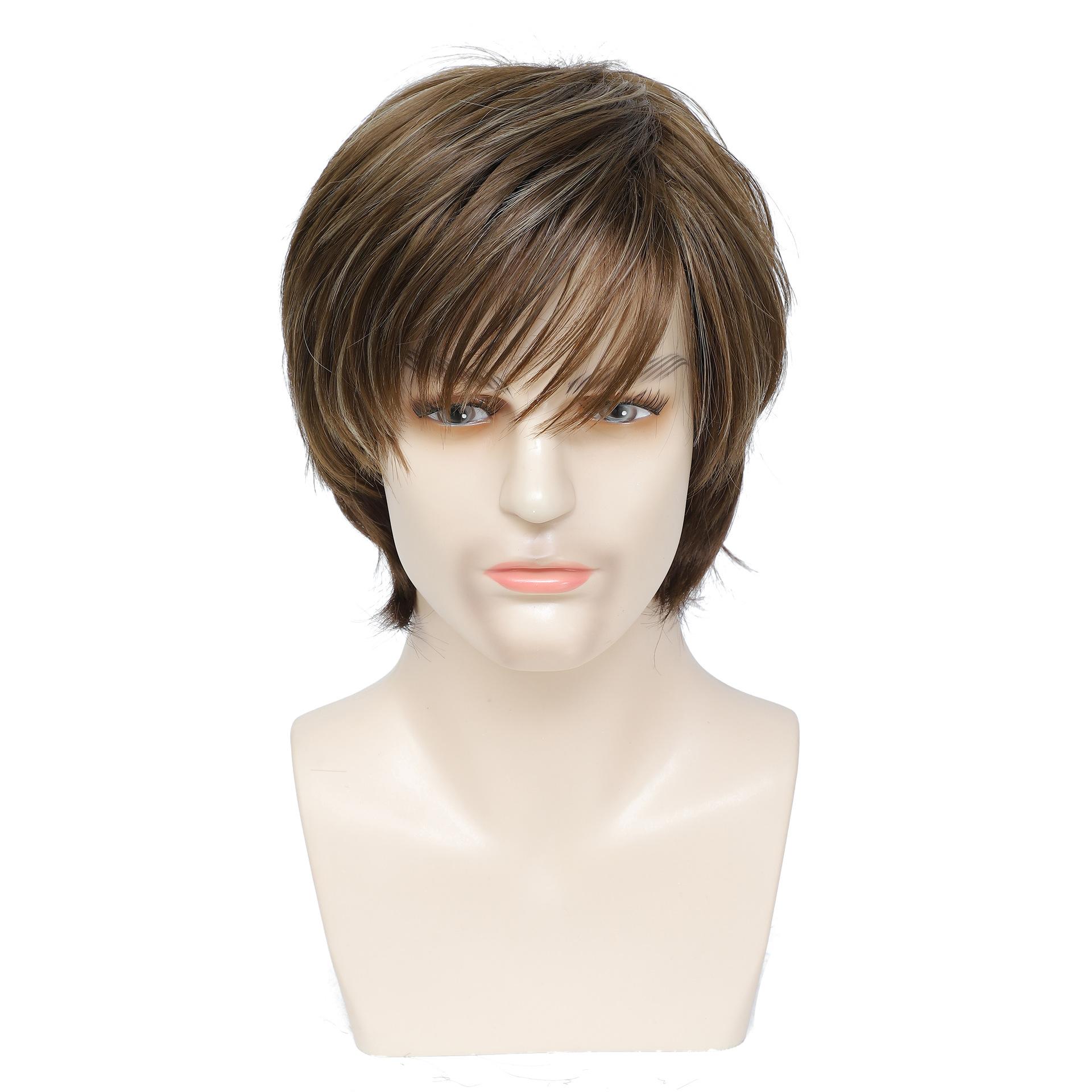 Natural Men s Brown Wig Short Hair with Bangs Synthetic Layered Stylish Male Wave Hair For Daily Cosplay Use Heat Resistant Fiber коричневий
Natural Men s Brown Wig Short Hair with Bangs Synthetic Layered Stylish Male Wave Hair For Daily Cosplay Use Heat Resistant Fiber коричневий