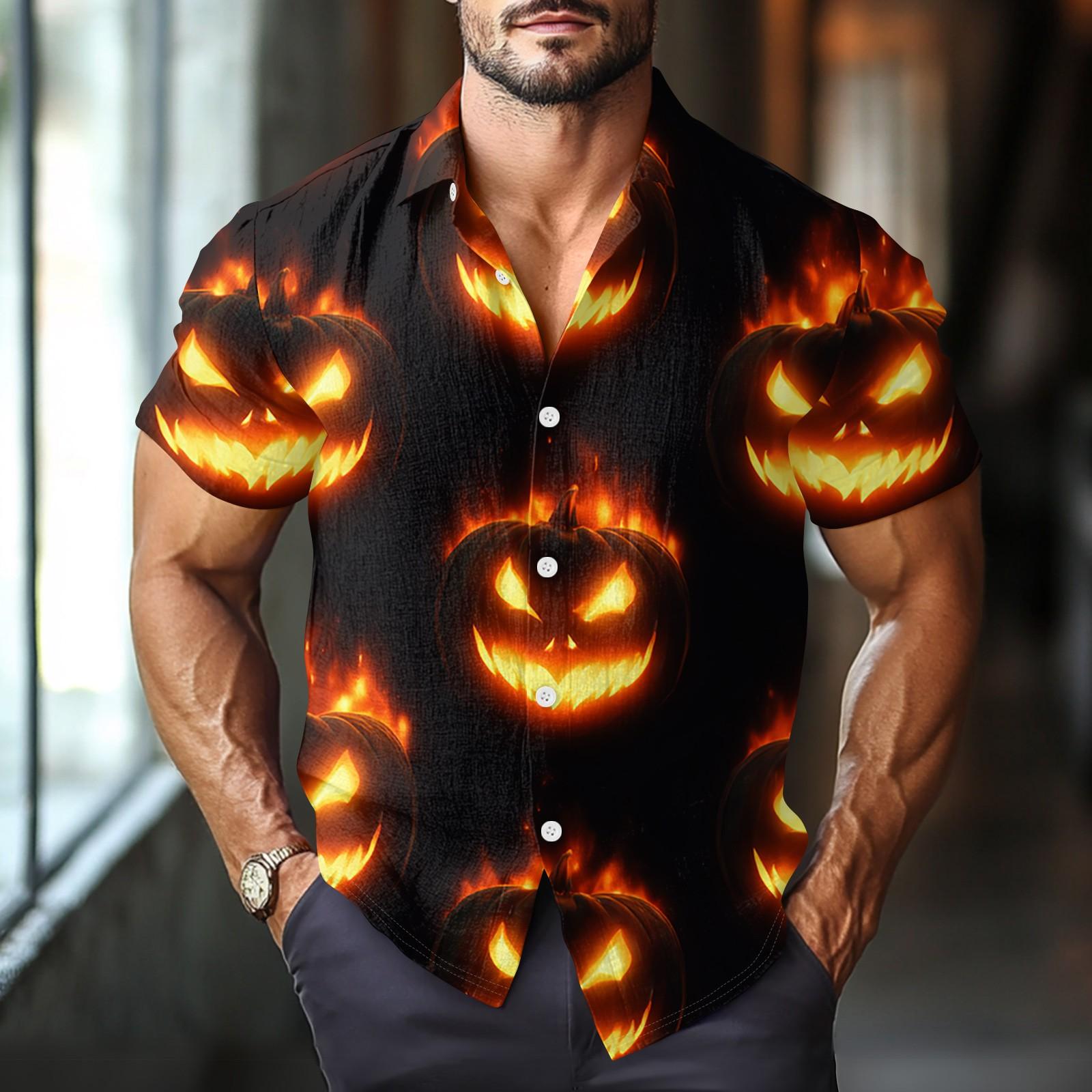 Мужская модная повседневная рубашка с коротким рукавом свободного кроя с принтом на Хэллоуин L чёрный
Мужская модная повседневная рубашка с коротким рукавом свободного кроя с принтом на Хэллоуин L чёрный