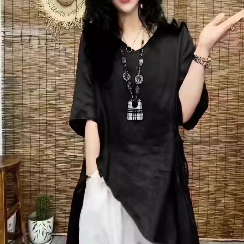 Women s Clothing Retro Cotton and Linen Ethnic Style Loose Shirt Top Black M
Women s Clothing Retro Cotton and Linen Ethnic Style Loose Shirt Top Black M