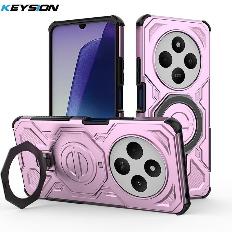 KEYSION Противоударный магнитный чехол для Redmi 14C Силикон+ПК Вертикальная живая металлическая кольцевая подставка Задняя крышка для телефона для Xiaomi POCO C75 for POCO C75 розовый
KEYSION Противоударный магнитный чехол для Redmi 14C Силикон+ПК Вертикальная живая металлическая кольцевая подставка Задняя крышка для телефона для Xiaomi POCO C75 for POCO C75 розовый