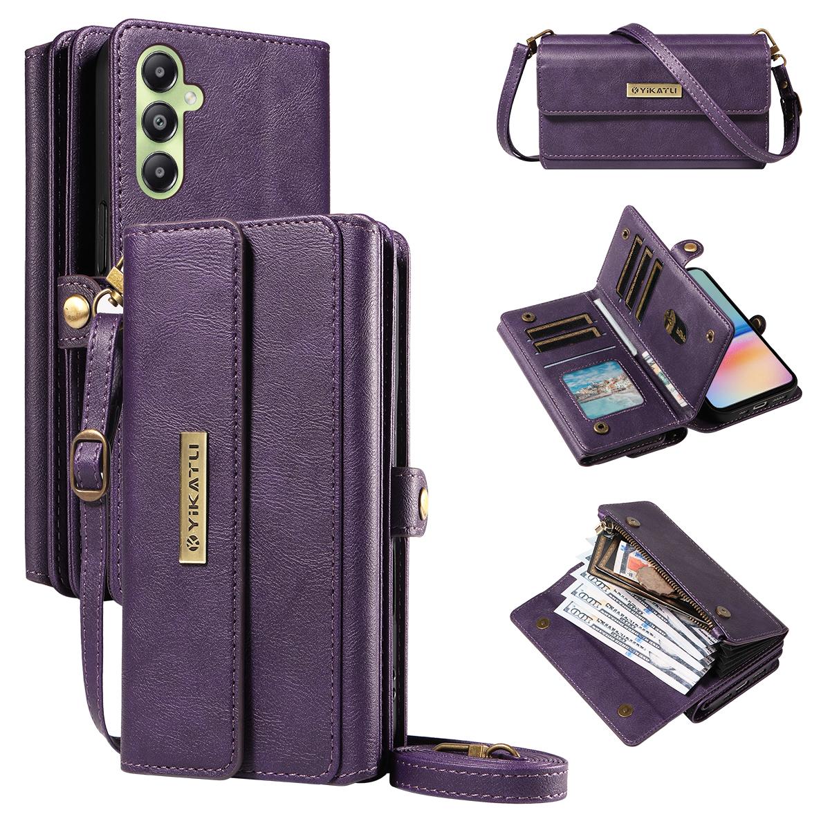 For Samsung Galaxy A05s 4G Case YIKATU YK-008 Zipper Wallet Leather Phone Cover with Shoulder Strap Purple
For Samsung Galaxy A05s 4G Case YIKATU YK-008 Zipper Wallet Leather Phone Cover with Shoulder Strap Purple