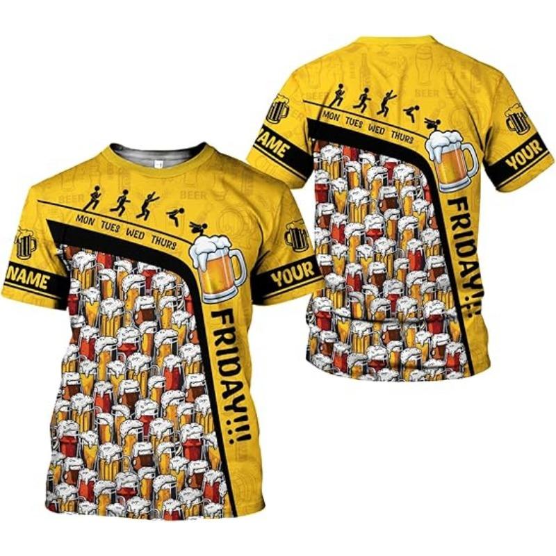 Personalized Custom Name Beer T-Shirt 3D Print Pattern Short Sleeve Tee 6XL
Personalized Custom Name Beer T-Shirt 3D Print Pattern Short Sleeve Tee 6XL