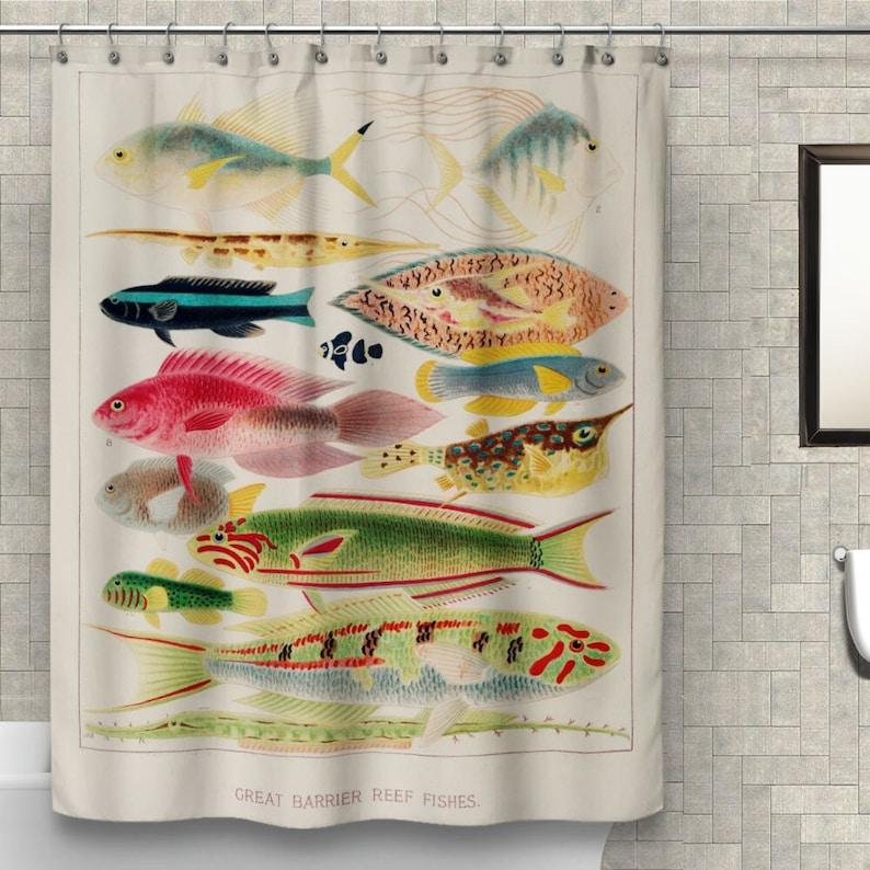 Fish Shower Curtain Colorful Tropical Fishes Species Bath Curtain, Ocean Bathroom Decor Polyester Fabric W60H190(CM)-1 Pcs
Fish Shower Curtain Colorful Tropical Fishes Species Bath Curtain, Ocean Bathroom Decor Polyester Fabric W60H190(CM)-1 Pcs
