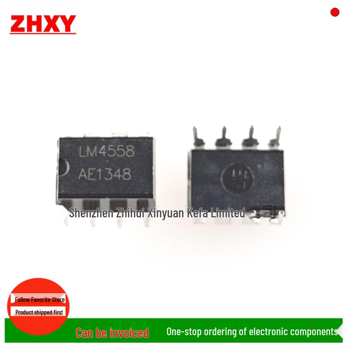 LM4558 8-pin DIP Operational Amplifier Chip
LM4558 8-pin DIP Operational Amplifier Chip