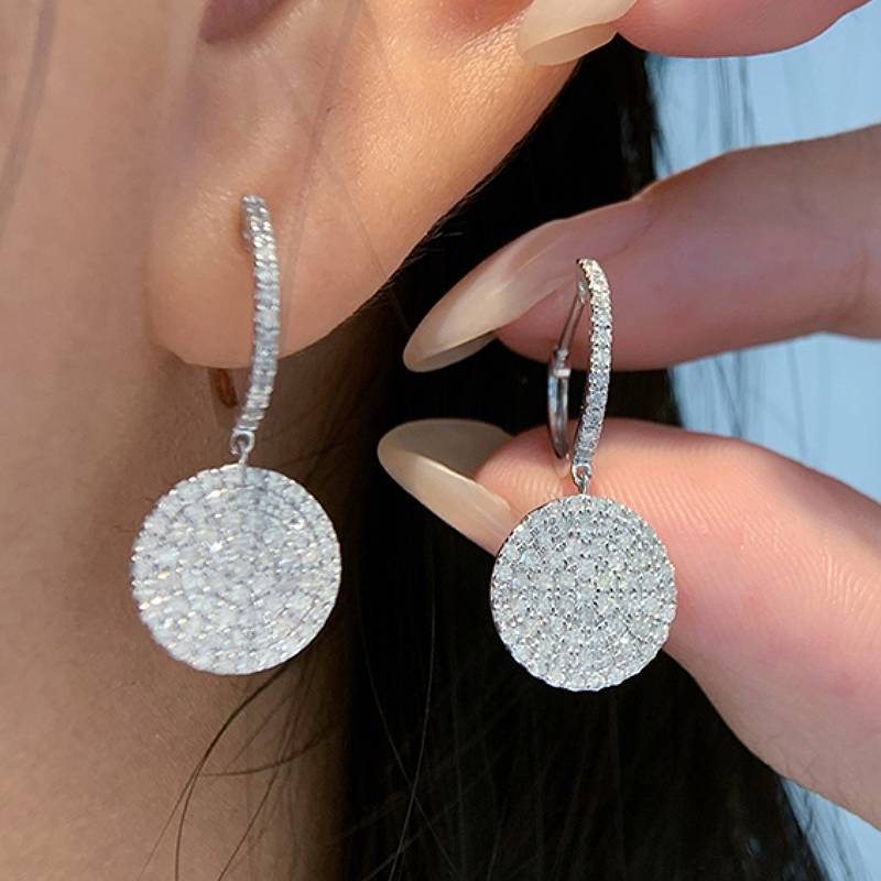 Huitan Round Disc Dangle Earrings for Women Fashion Party Daily Versatile Accessories Full Bright CZ Copper Color Chic Zircon
Huitan Round Disc Dangle Earrings for Women Fashion Party Daily Versatile Accessories Full Bright CZ Copper Color Chic Zircon