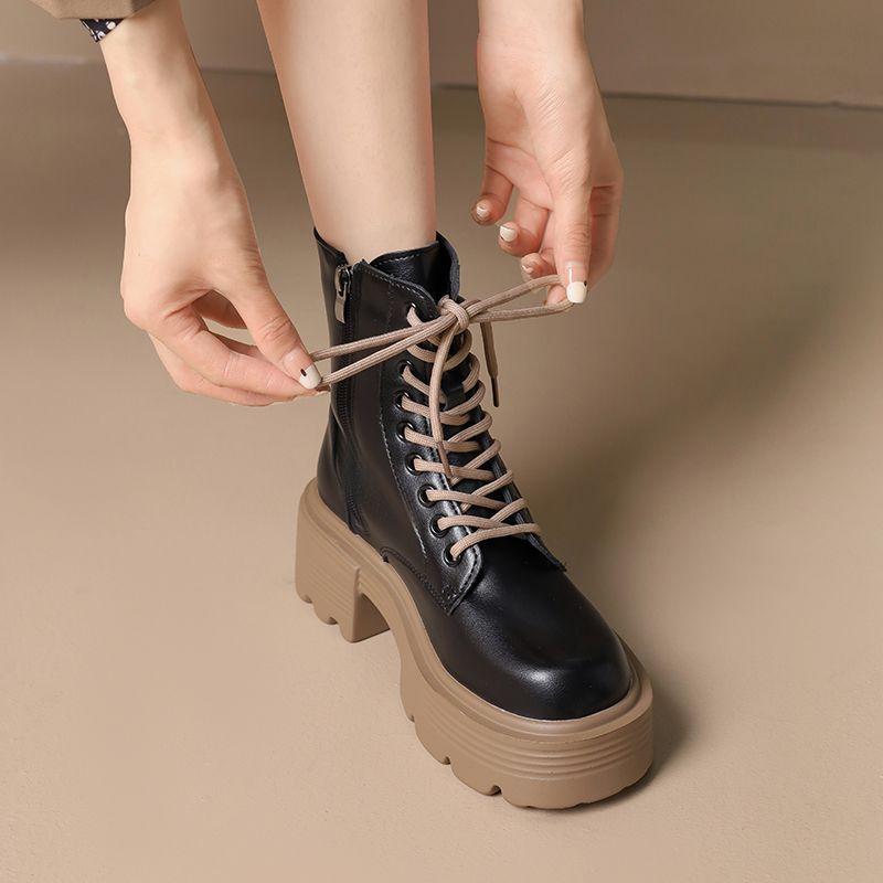Fashion Spring Autumn Round Toe Platform Booties Leather Lace-up Women s Ankle Boots on Promotion Hot Fashion 2025 Pu Female Short Shoes 35
Fashion Spring Autumn Round Toe Platform Booties Leather Lace-up Women s Ankle Boots on Promotion Hot Fashion 2025 Pu Female Short Shoes 35