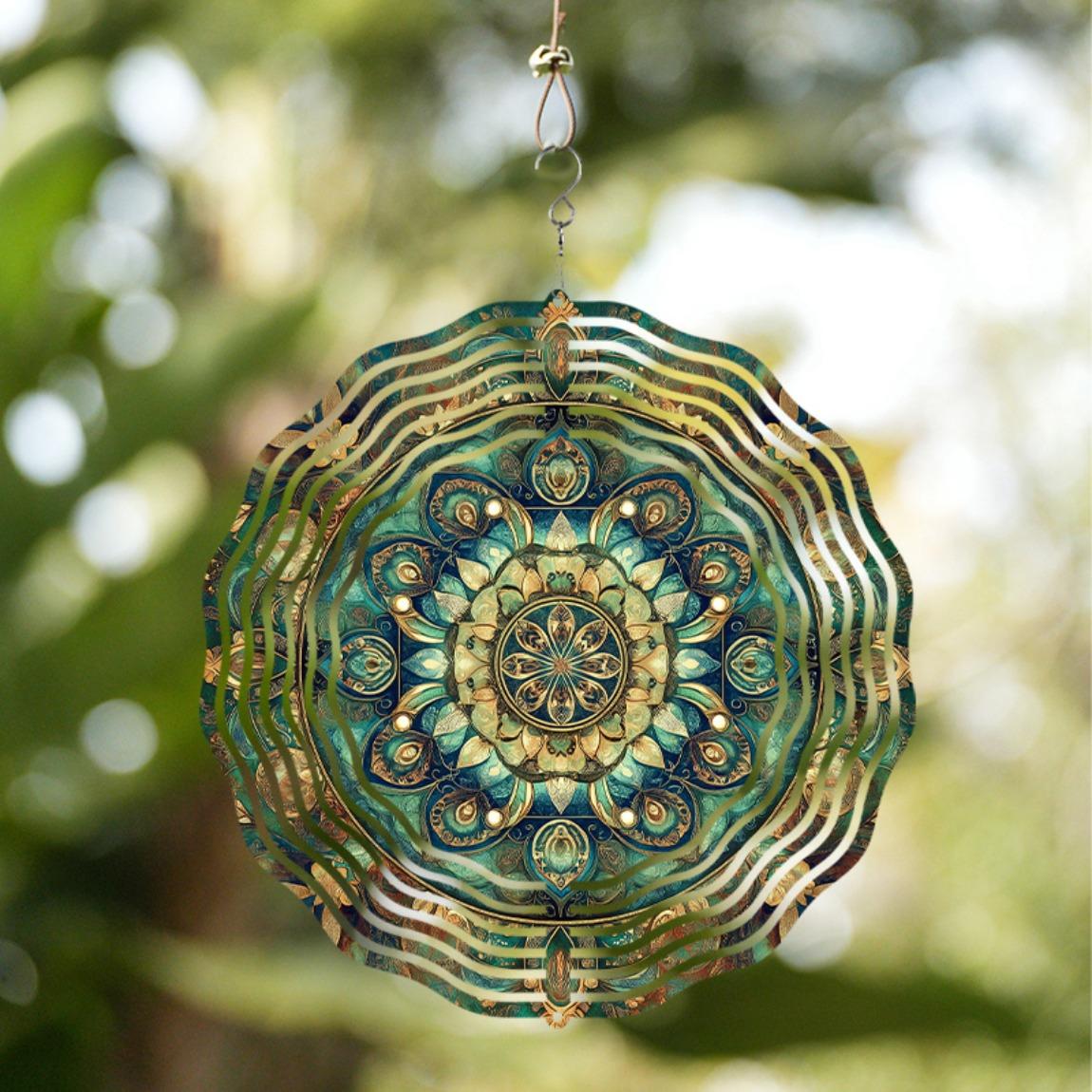 Vintage Floral Metal Wind Chime Outdoor Decorative Hanging Garden Spinner with Blue Golden Design All Seasons Easy to Hang No Electricity Needed 01A
Vintage Floral Metal Wind Chime Outdoor Decorative Hanging Garden Spinner with Blue Golden Design All Seasons Easy to Hang No Electricity Needed 01A