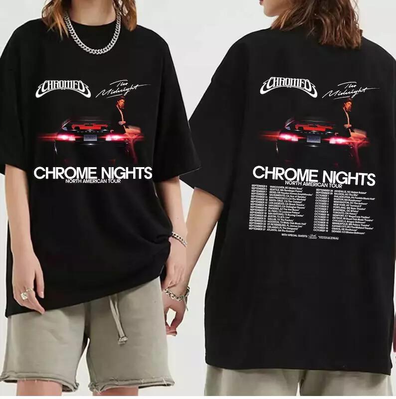 Chromeo and The MidnightChrome Nights 2024 Tour Shirt Chromeo Band Fan Shirt Unisex T-Shirt S
Chromeo and The MidnightChrome Nights 2024 Tour Shirt Chromeo Band Fan Shirt Unisex T-Shirt S