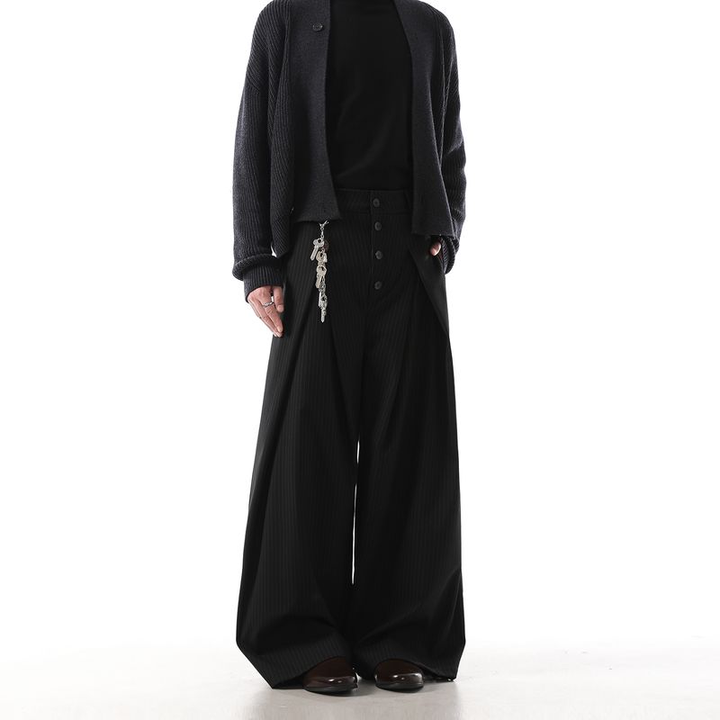 Брюки мужские Dream Made в стиле Old Money, легкая роскошь, плиссированные, в полоску, на пуговицах, осенние, свободные, прямого кроя, широкие Black 2XL
Брюки мужские Dream Made в стиле Old Money, легкая роскошь, плиссированные, в полоску, на пуговицах, осенние, свободные, прямого кроя, широкие Black 2XL