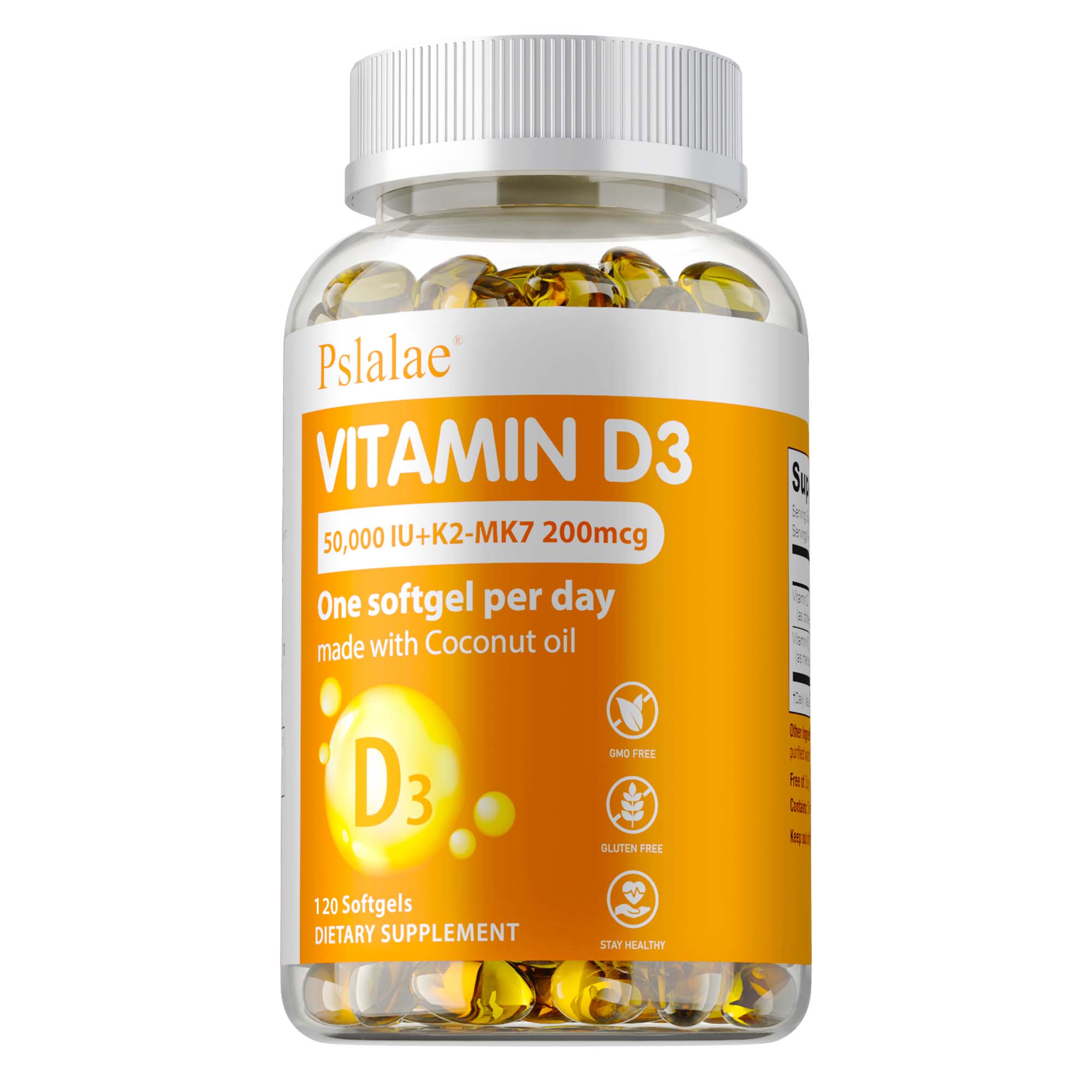 A highly effective 2-in-1 vitamin D3 + K2 supplement, containing 50,000 IU of vitamin D3 and 200 mcg of vitamin K2 (MK-7) to support bone health. 120
A highly effective 2-in-1 vitamin D3 + K2 supplement, containing 50,000 IU of vitamin D3 and 200 mcg of vitamin K2 (MK-7) to support bone health. 120