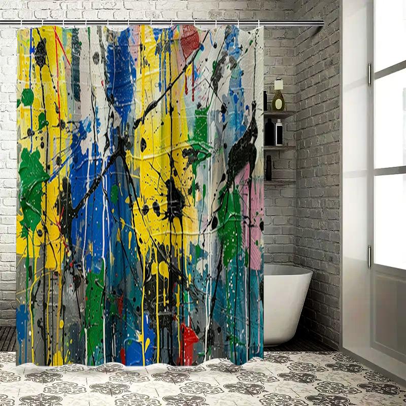Modern Abstract Art Print Shower Curtain Waterproof Polyester Fabric For Home Decor Yellow Blue Green Black Red White Color Spla W60H190(CM)-1 Pcs
Modern Abstract Art Print Shower Curtain Waterproof Polyester Fabric For Home Decor Yellow Blue Green Black Red White Color Spla W60H190(CM)-1 Pcs