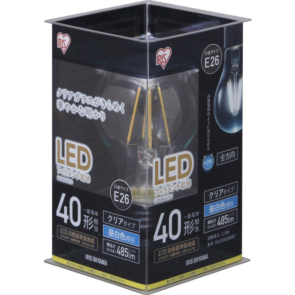Iris Ohyama LED Bulb, E26 Base, 40W Equivalent, Daylight White, Full Beam Distribution, Clear, LDA4N-G-FC
Iris Ohyama LED Bulb, E26 Base, 40W Equivalent, Daylight White, Full Beam Distribution, Clear, LDA4N-G-FC