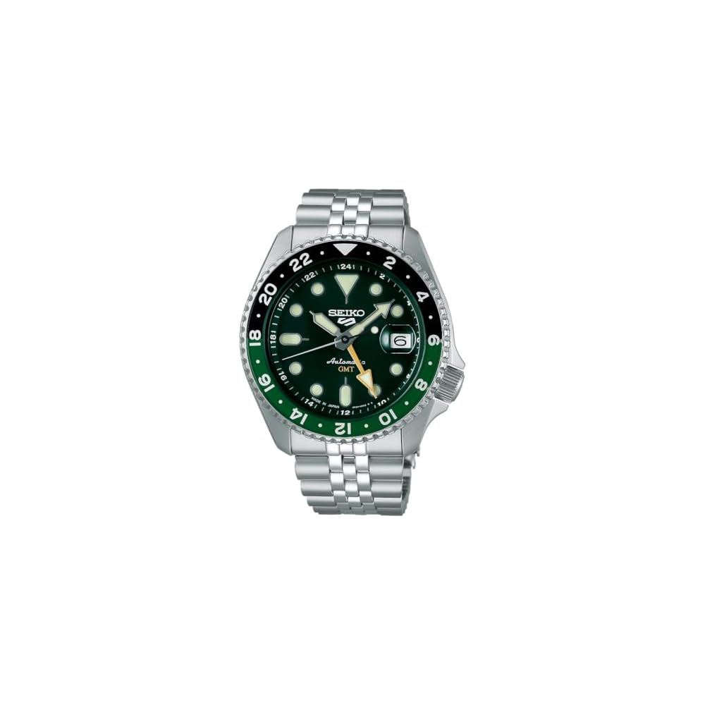 Seiko 5 Sports SBSC019 Men s Mechanical Automatic Watch GMT Function Date Calendar Silver Green Black Stainless Steel
Seiko 5 Sports SBSC019 Men s Mechanical Automatic Watch GMT Function Date Calendar Silver Green Black Stainless Steel