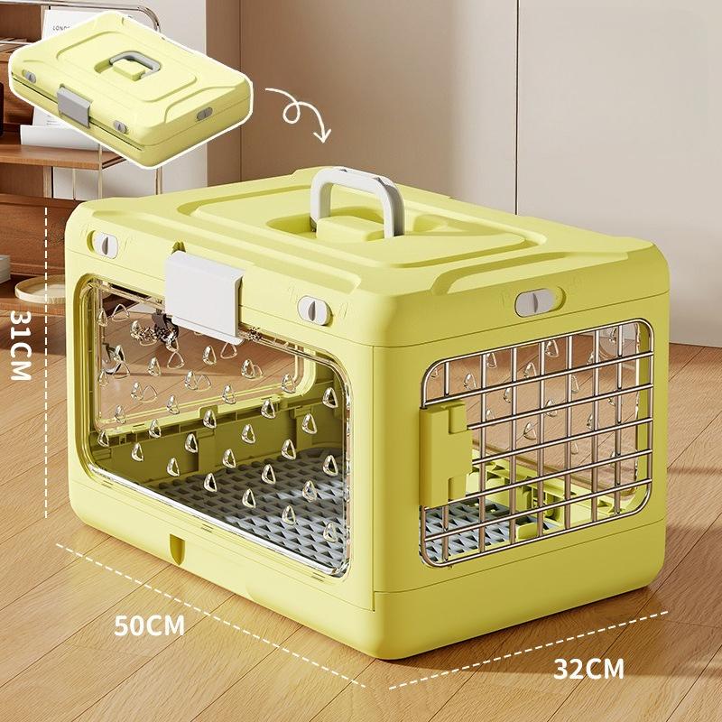 Folding Transparent Cat Carrying Suitcase Large Capacity Outdoor Cat Transport Box Travel Breathable Dog Suitcase Carriers Folding 50X32X11CM жовтий
Folding Transparent Cat Carrying Suitcase Large Capacity Outdoor Cat Transport Box Travel Breathable Dog Suitcase Carriers Folding 50X32X11CM жовтий