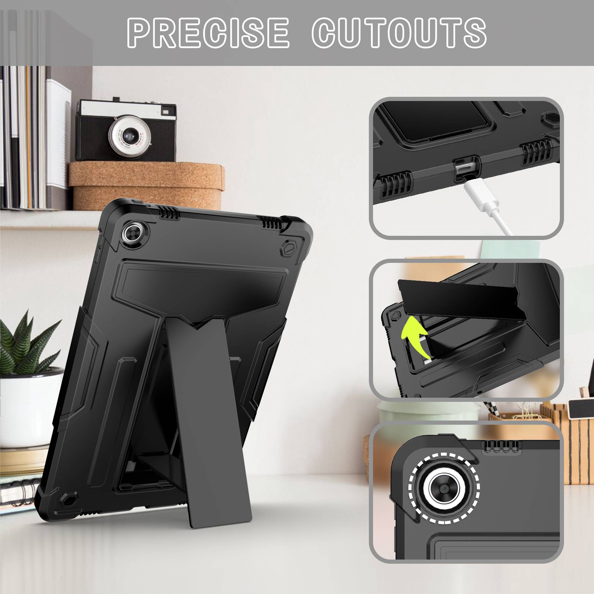 For Lenovo Tab M10 Plus (3rd Gen)/Xiaoxin Pad 2022 10.6 inch T-shaped Kickstand Shockproof Anti-fall PC+Silicone Tablet Case Protective Cover Black/Black
For Lenovo Tab M10 Plus (3rd Gen)/Xiaoxin Pad 2022 10.6 inch T-shaped Kickstand Shockproof Anti-fall PC+Silicone Tablet Case Protective Cover Black/Black