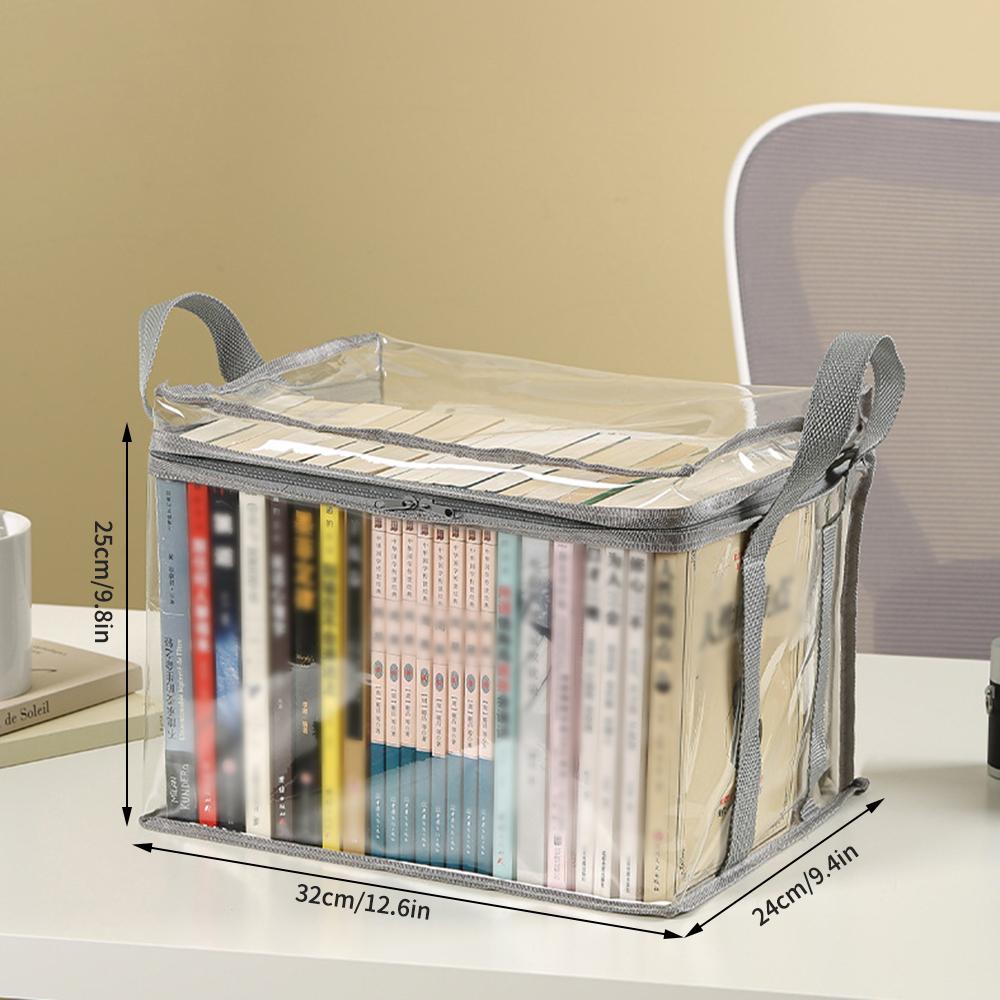 1PC transparent PVC organizer storage bag, foldable book storage bag for home use, dust bag for organizing student bookshelves
1PC transparent PVC organizer storage bag, foldable book storage bag for home use, dust bag for organizing student bookshelves
