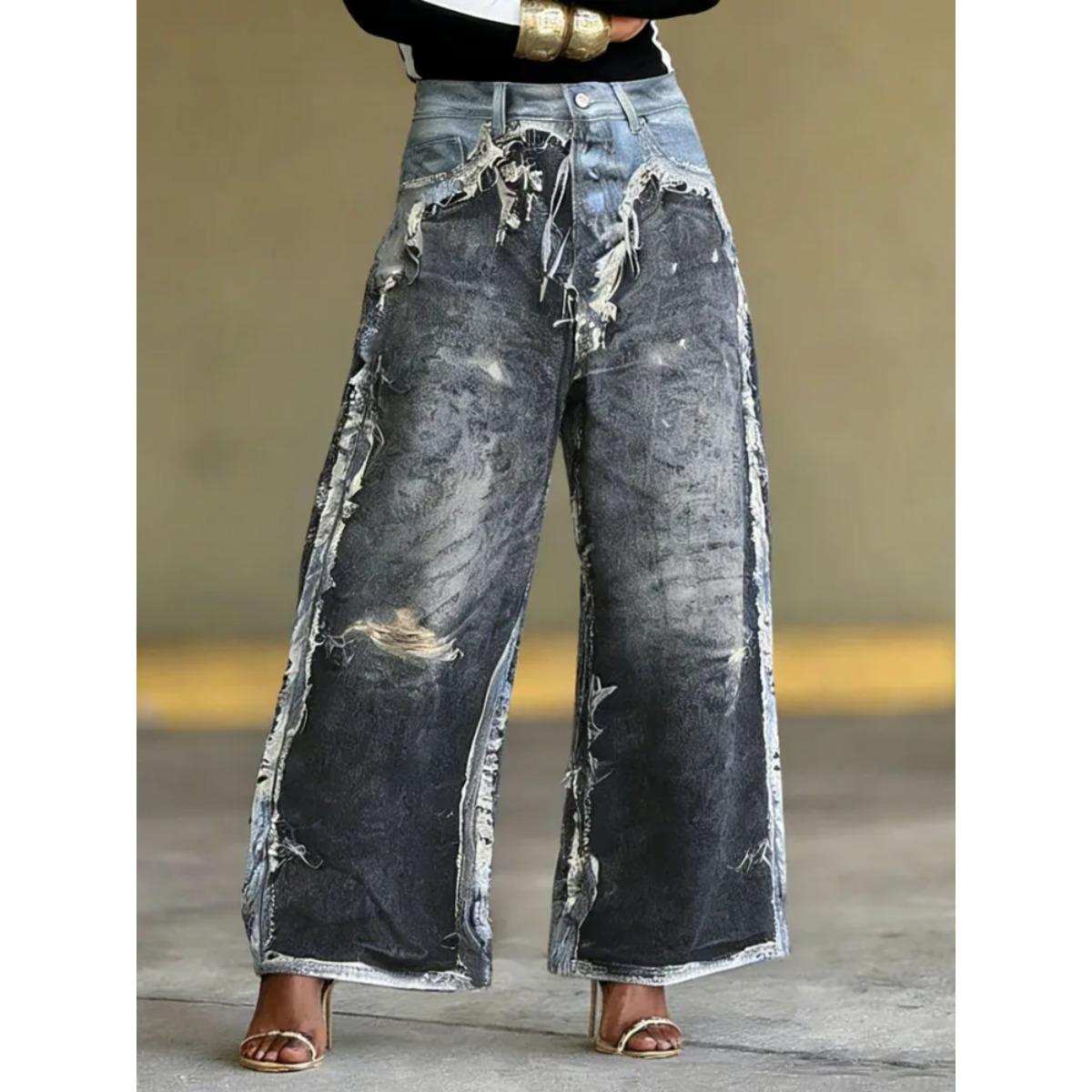 European And American Style Loose Splicing Fake Two-piece 3D Printed Straight Leg Jeans For Women XXXL синій
European And American Style Loose Splicing Fake Two-piece 3D Printed Straight Leg Jeans For Women XXXL синій