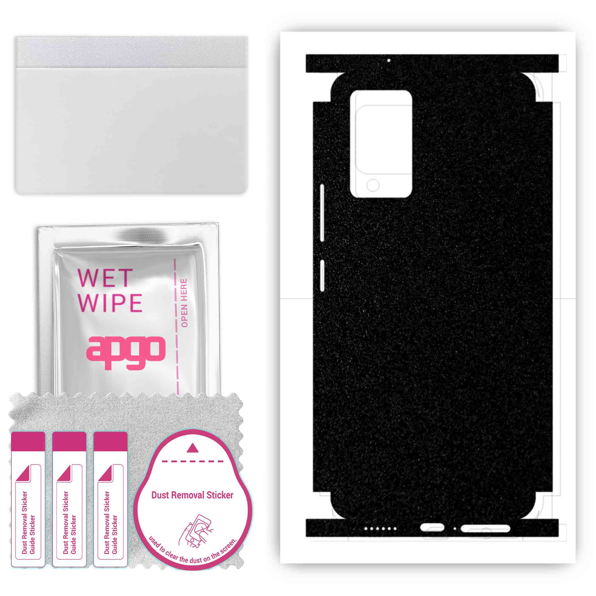 apgo Protective Skin Sticker for the back+sides compatible with Vivo V21, Full Wrap Film, Foil, Vinyl - Pattern Matte Black
apgo Protective Skin Sticker for the back+sides compatible with Vivo V21, Full Wrap Film, Foil, Vinyl - Pattern Matte Black