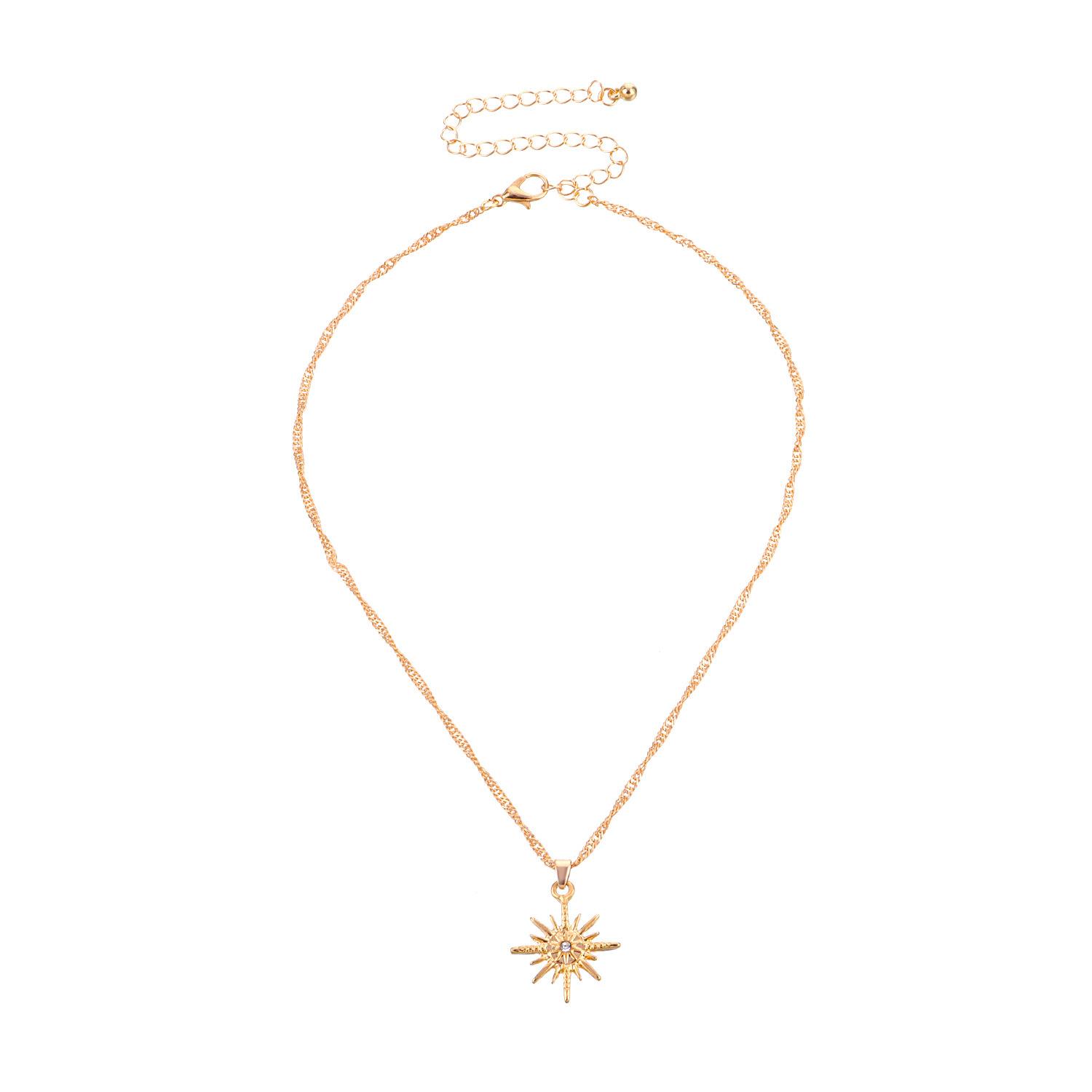 European and American jewelry, new sun-shaped neck chain necklace, women s star collarbone chain jewelry золотой
European and American jewelry, new sun-shaped neck chain necklace, women s star collarbone chain jewelry золотой