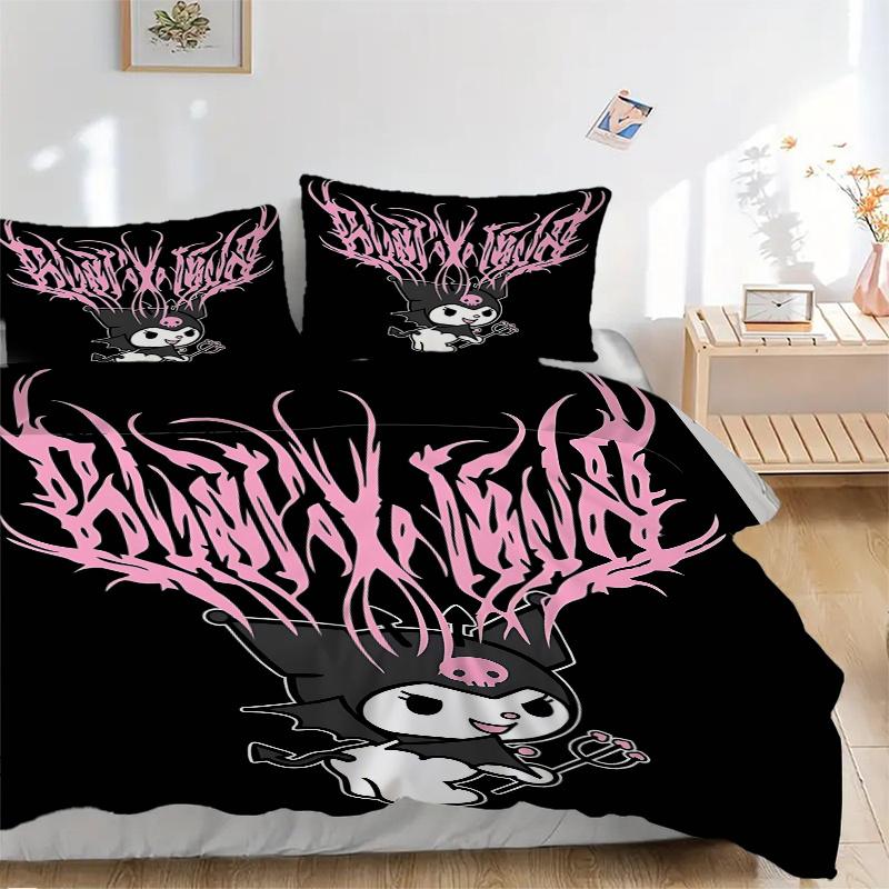 3pcs Devilish Kuromi Printed Quilt Set - Includes 1 Quilt Cover and 2 Pillowcases, Machine Washable - Suitable for All Seasons.H020 135x200cm
3pcs Devilish Kuromi Printed Quilt Set - Includes 1 Quilt Cover and 2 Pillowcases, Machine Washable - Suitable for All Seasons.H020 135x200cm