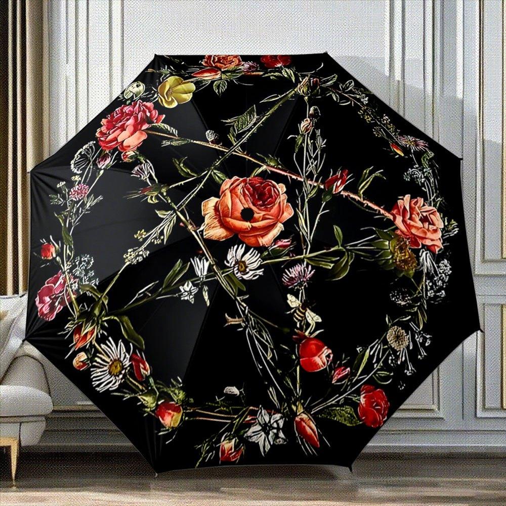 Floral Open/Close Umbrella - 8-Rib Compact Folding Umbrella with Black/Red/Green/White Rose & Daisy Patterns, Portable for &, (as the picture,iron&8K)
Floral Open/Close Umbrella - 8-Rib Compact Folding Umbrella with Black/Red/Green/White Rose & Daisy Patterns, Portable for &, (as the picture,iron&8K)