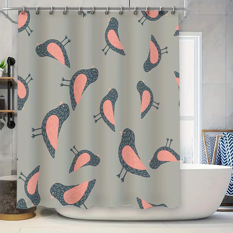 Modern Cartoon Birds Shower Curtain Home Decor Waterproof Fabric Bath Accessories For Bathroom Decoration Light Grey With Black W60H190(CM)-1 Pcs
Modern Cartoon Birds Shower Curtain Home Decor Waterproof Fabric Bath Accessories For Bathroom Decoration Light Grey With Black W60H190(CM)-1 Pcs