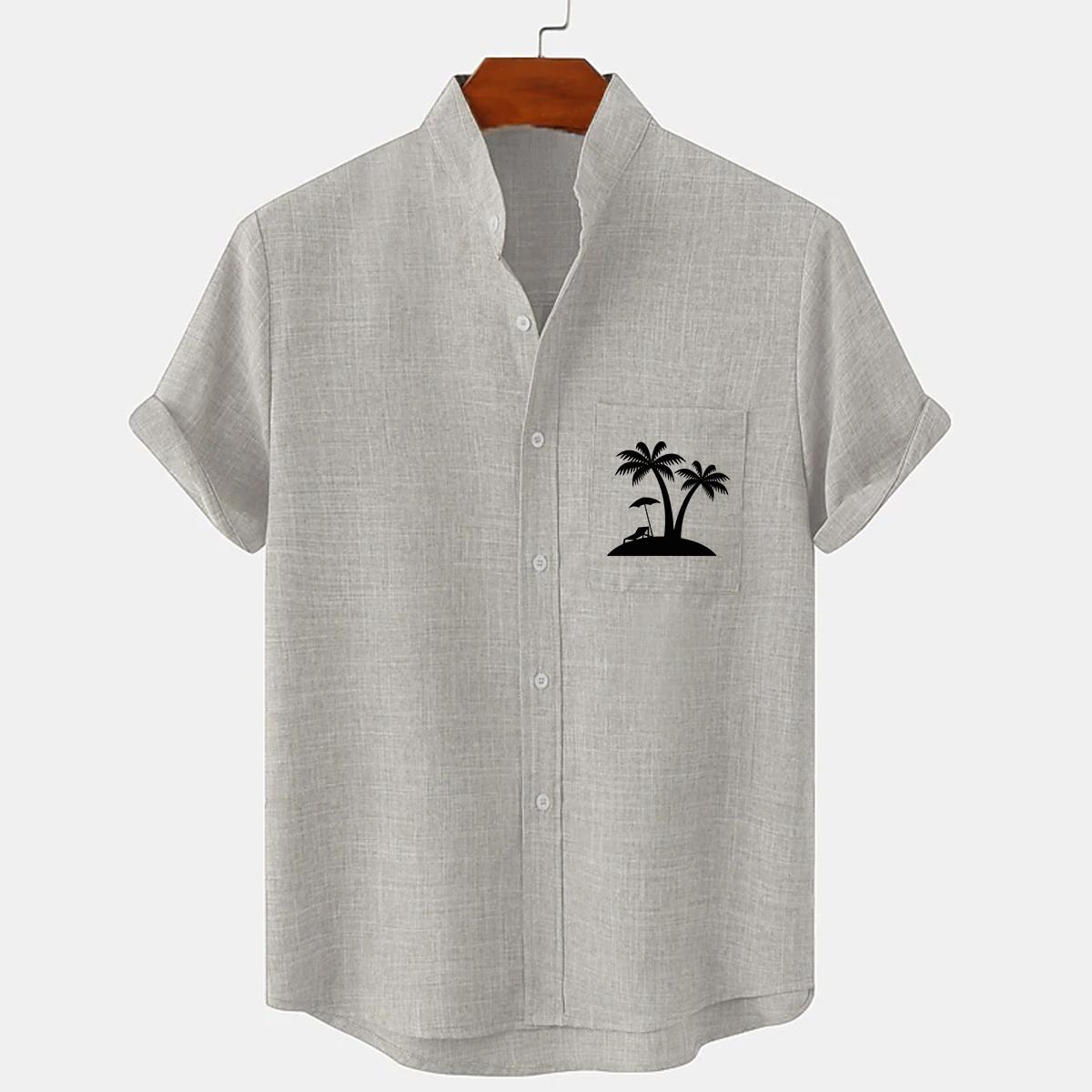 Мужские модные льняные рубашки с коротким рукавом, повседневные свободные рубашки большого размера XXXL серый
Мужские модные льняные рубашки с коротким рукавом, повседневные свободные рубашки большого размера XXXL серый
