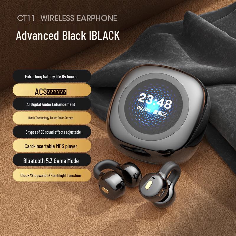 CT11 Bluetooth Ear-Clip Earphones: Card-Insertable, High-Quality Noise Reduction, Ultra-Long Battery Life, Large Battery Capacity, Perfect for Sports
CT11 Bluetooth Ear-Clip Earphones: Card-Insertable, High-Quality Noise Reduction, Ultra-Long Battery Life, Large Battery Capacity, Perfect for Sports