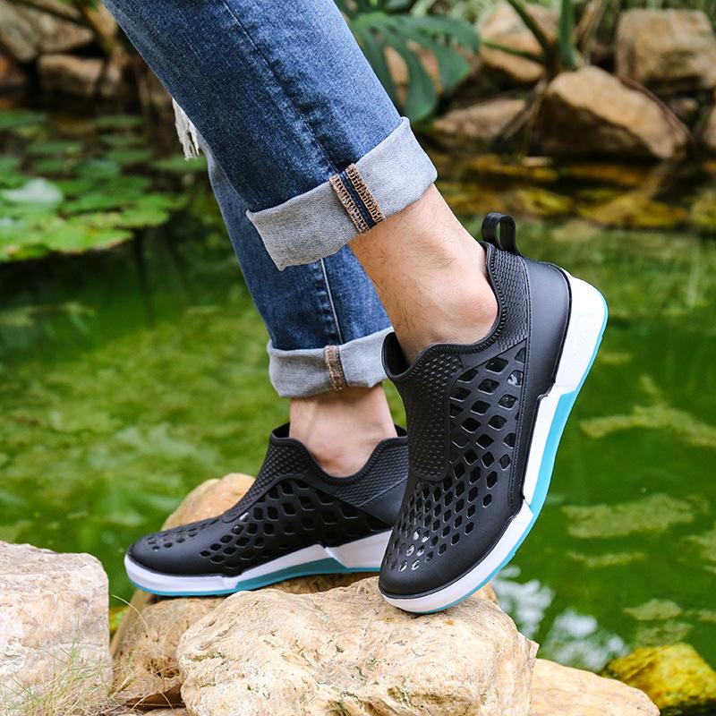 Водне взуття низьке до щиколотки дощове взуття чоловіча трендова мода короткі гумові чоботи нековзне легке водонепроникне клейове взуття 39 чорний
Водне взуття низьке до щиколотки дощове взуття чоловіча трендова мода короткі гумові чоботи нековзне легке водонепроникне клейове взуття 39 чорний