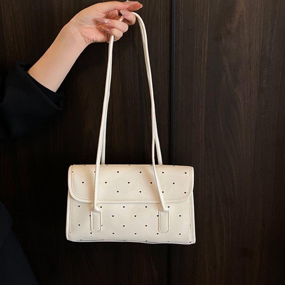 Elegant Patent Leather Tote Bag Smooth Oil Wax Leather Underarm Bag Polka Dot Shoulder Bag Girls білий
Elegant Patent Leather Tote Bag Smooth Oil Wax Leather Underarm Bag Polka Dot Shoulder Bag Girls білий