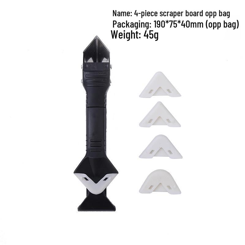 Caulking Tools: Scraper, Smoothing Spatula, Silicone Remover, Glass Glue Cleaner.
Caulking Tools: Scraper, Smoothing Spatula, Silicone Remover, Glass Glue Cleaner.