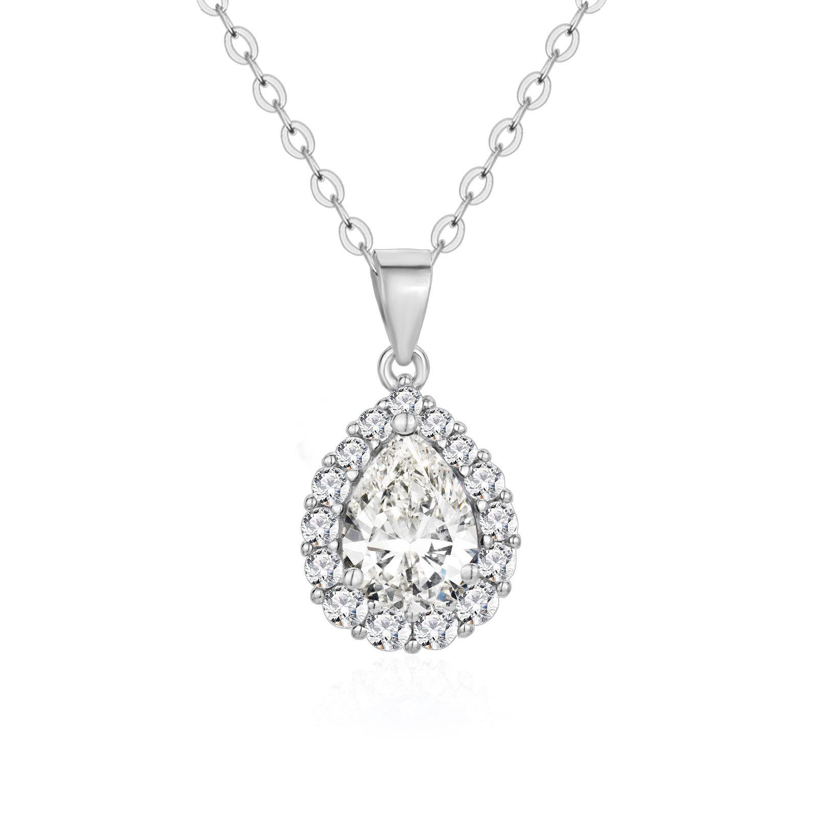 Ожерелье с каплями воды из стерлингового серебра 925 пробы, модная, супер-блестящая, изысканная, сапфировая, ключичная цепочка, высококачественная, для интернет-магазина 925 silver