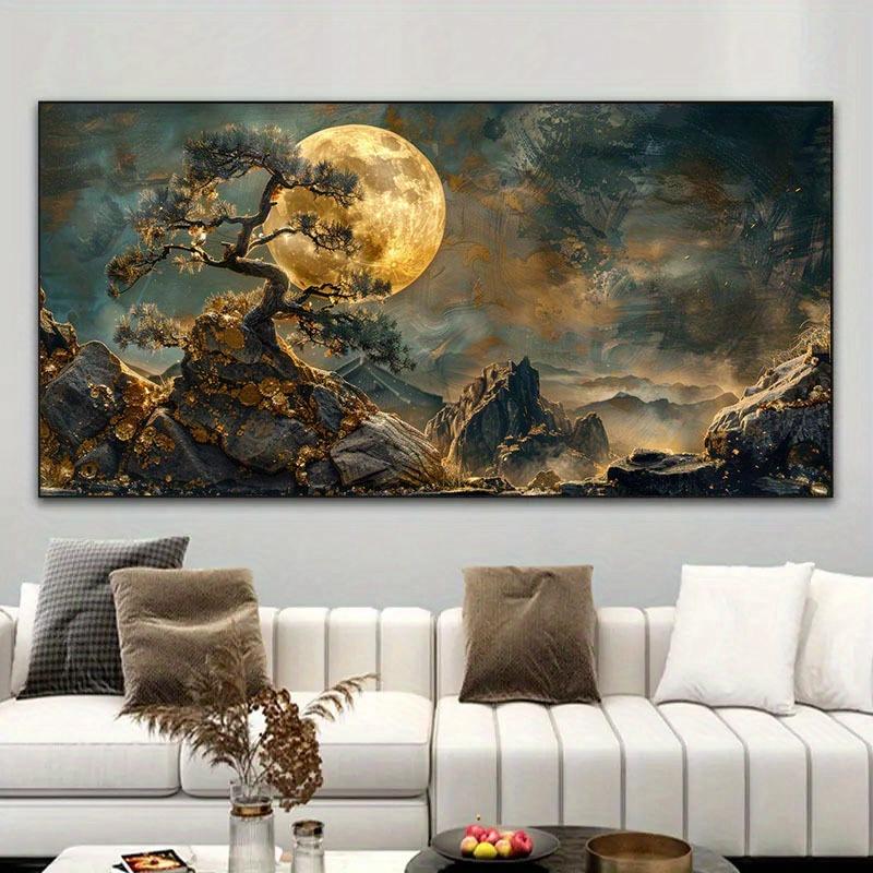 Frameless Abstract Golden Tree & Textured Moon Wall Art Large Size Home Decor for Living Room, Bedroom 20x40cm No Framed
Frameless Abstract Golden Tree & Textured Moon Wall Art Large Size Home Decor for Living Room, Bedroom 20x40cm No Framed