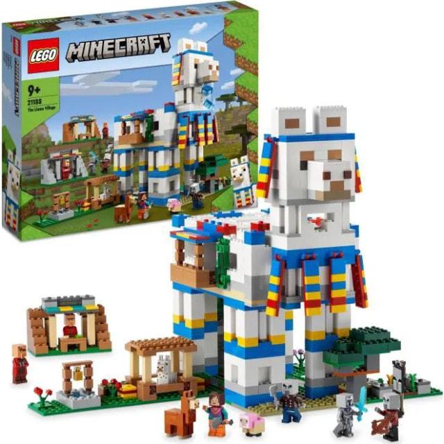 LEGO 21188 Minecraft Das Lamadorf, Spielzeughaus, mit Minifiguren Dorfbewohner, Illager, Schaf und Diamantschwert
LEGO 21188 Minecraft Das Lamadorf, Spielzeughaus, mit Minifiguren Dorfbewohner, Illager, Schaf und Diamantschwert